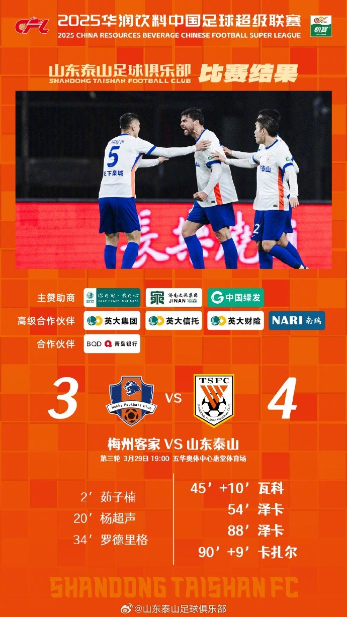 從0-3到4-3，這是一場彰顯堅韌不拔泰山足球精神的戰(zhàn)斗！
