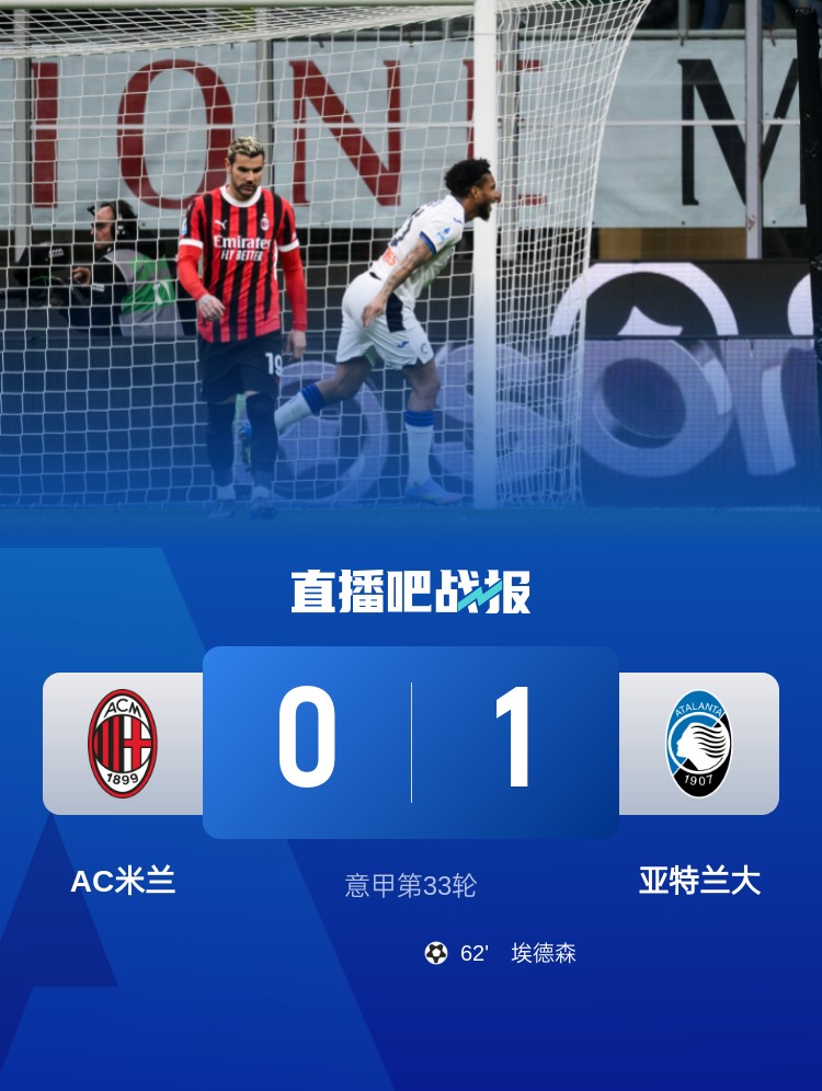 米蘭雙雄本輪均0-1輸球，周中意杯半決賽次回合再對決