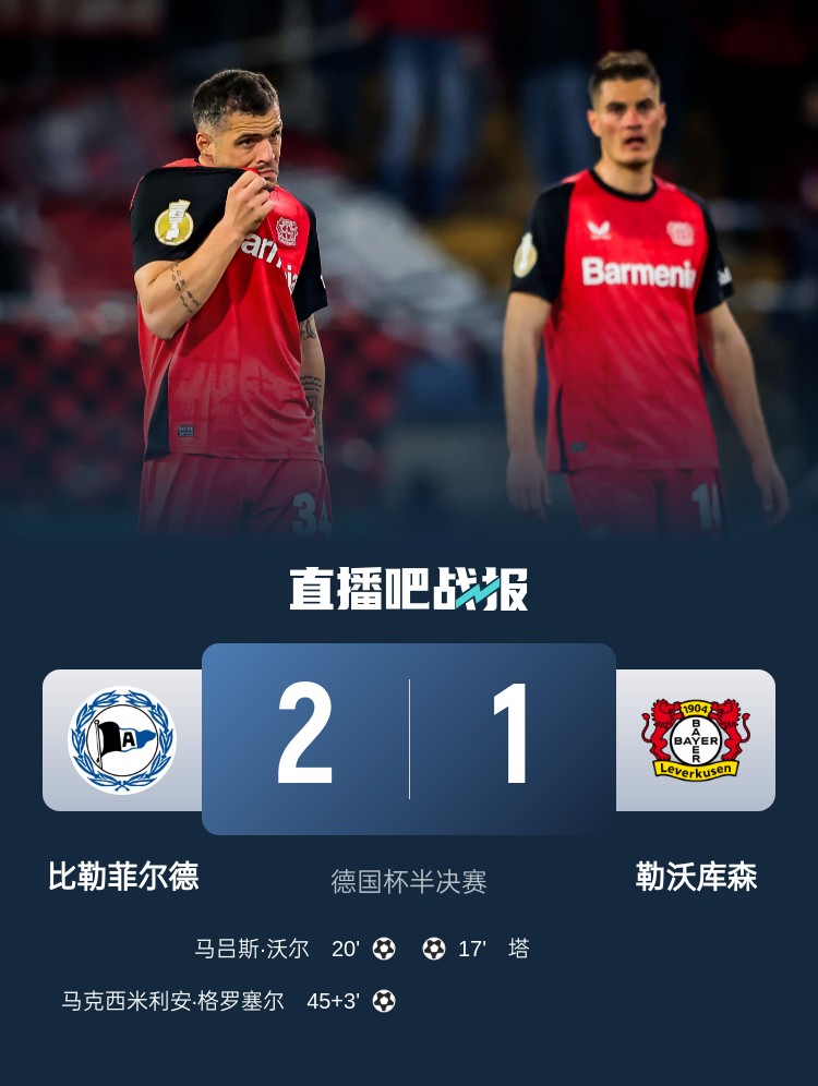 比勒菲爾德是史上第4支晉級(jí)德國(guó)杯決賽的德丙球隊(duì)，此前3隊(duì)未奪冠